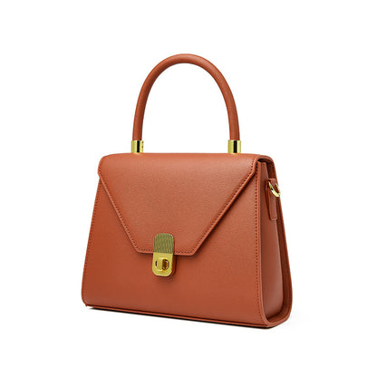 Women's handbag retro commuter office lady mini bag genuine leather luxury crossbody bag simple handbag.bag