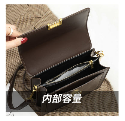 Women's bag Crossbody bag Underarm pouch Luxury genuine leather square bag Fashion Shoulder bag that goes with anything.Pochette