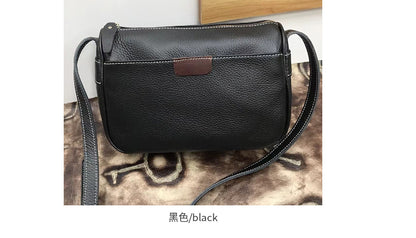 Men's Shoulder Bag Genuine Cowhide Leather Soft Leather Casual Fashion Men's Crossbody Bag 