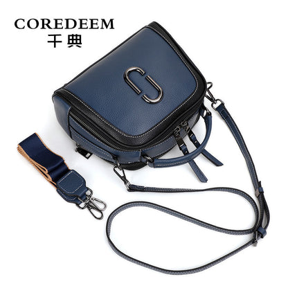 Women's Bag Lightweight Luxury Genuine Leather Handbag Fashion Cowhide Retro Shoulder Bag that Goes with Anything.Pochette