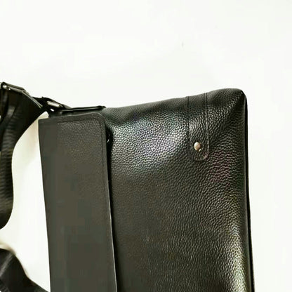 Men's Shoulder Bag Genuine Cowhide Leather Korean Fashion Business Casual Crossbody Bag for Men 