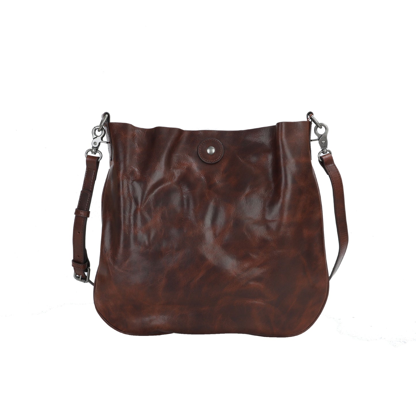 Men's Shoulder Bag Genuine Cowhide Leather Fashion Commuting Tote Bag Crossbody Bag for Men 