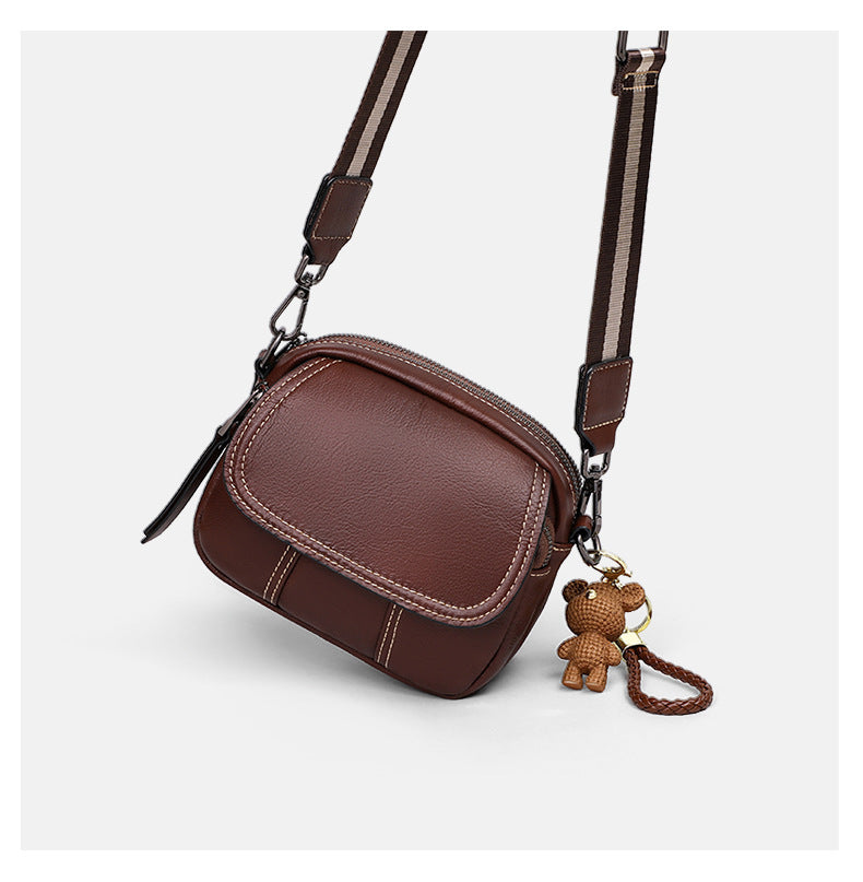 Women's bag Crossbody bag Underarm bag Luxury genuine leather Simple Retro Shoulder bag that goes with anything.Pochette