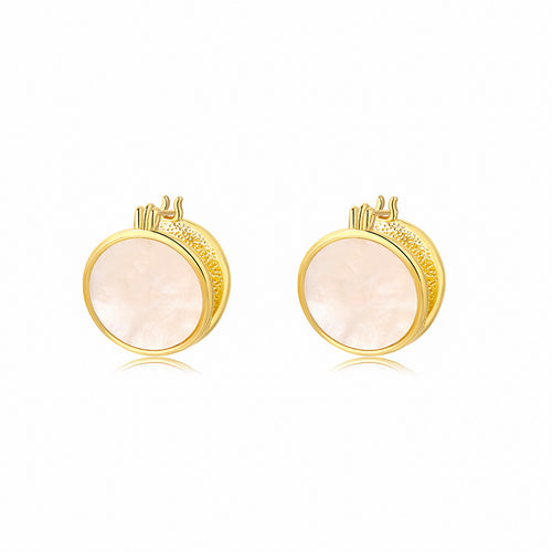 CE Double-Sided Shell Mother Pearl Earrings Women's Luxurious Earrings Minor Design French Ear Hanging Earrings