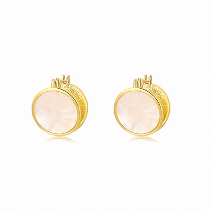 CE Double-Sided Shell Mother Pearl Earrings Women's Luxurious Earrings Minor Design French Ear Hanging Earrings