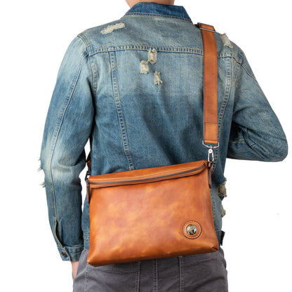 Men's shoulder bag Genuine cowhide leather business crossbody bag for men 