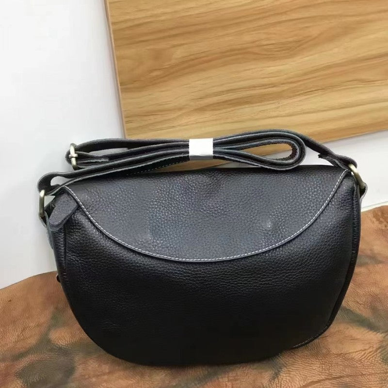 Men's Shoulder Bag Original Cowhide Genuine Leather Commuting Simple Luxury Men's Crossbody Bag 