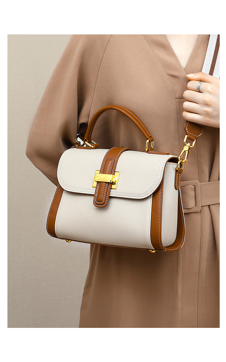 Women's handbag Genuine leather luxury shoulder bag Broadband fashion Handbag that goes with anything. Bag