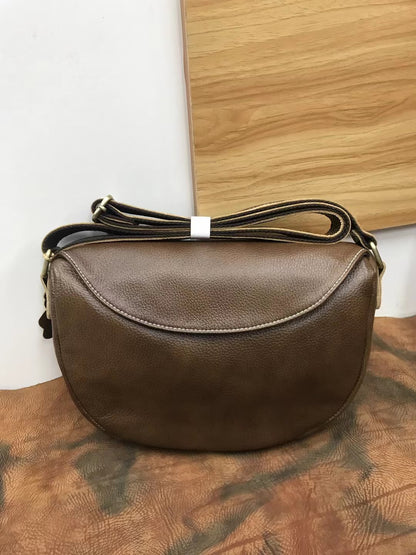 Men's Shoulder Bag Original Cowhide Genuine Leather Commuting Simple Luxury Men's Crossbody Bag 