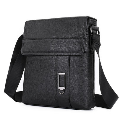 Men's Shoulder Bag Genuine Cowhide Leather Casual Fashion Men Crossbody Bag 