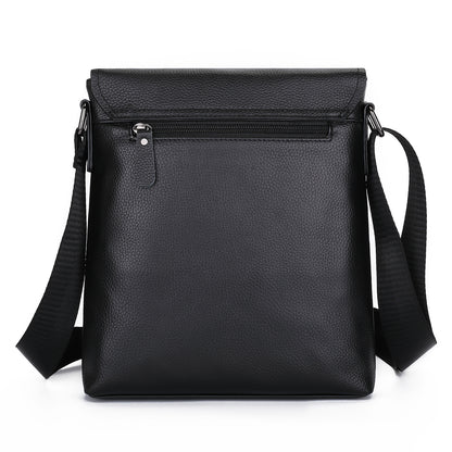 Men's Shoulder Bag Genuine Cowhide Leather Korean Fashion Business Casual Crossbody Bag for Men 