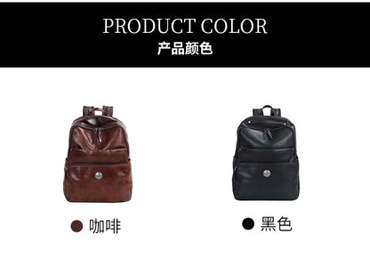 Men's backpack cowhide genuine leather fashion business trip business men's computer bag 