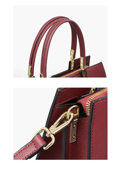 Women's handbag crossbody bag large capacity luxury fashion genuine leather casual shoulder bag temperament handbag.bag