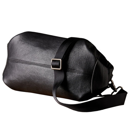 Men's Shoulder Bag Made of Genuine Cowskin Leather Original Handmade Casual Fashion Crossbody Bag 