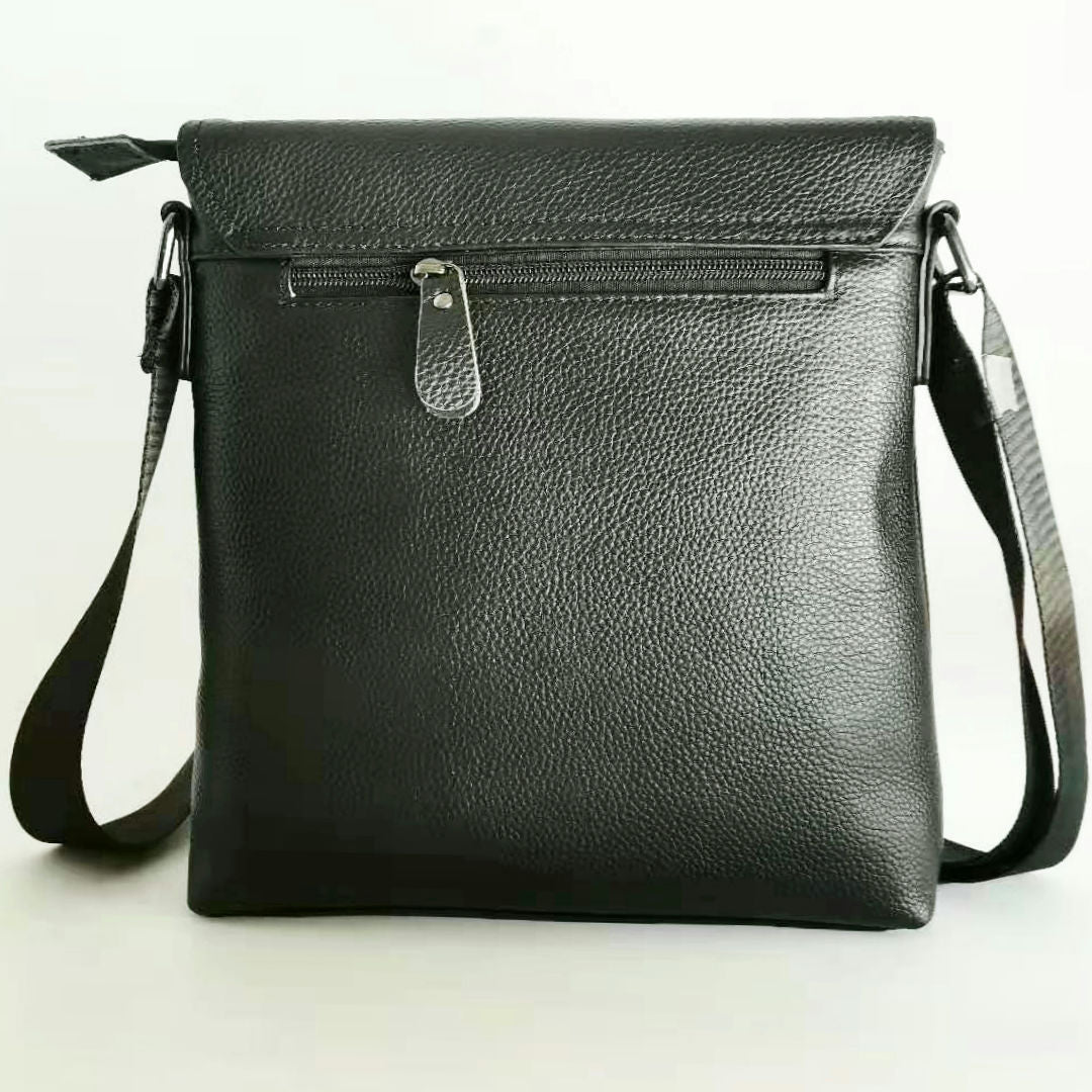 Men's Shoulder Bag Genuine Cowhide Leather Korean Fashion Business Casual Crossbody Bag for Men 