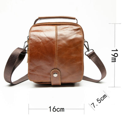 Men's Shoulder Bag Business Cowhide Handbag Outdoor Sports Fashion Crossbody Bag for Men 