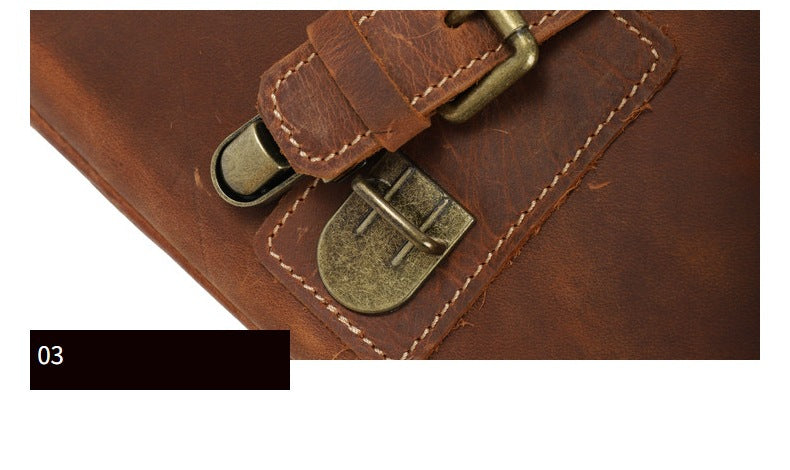 Men's Shoulder Bag Handmade Original Cowhide Casual Messenger Bag Crossbody Bag for Men 