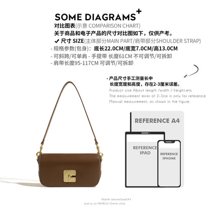 Ladies Underarm Bag Women Luxury Genuine Leather Pouch Bag Fashion Shoulder Bag.Pochette