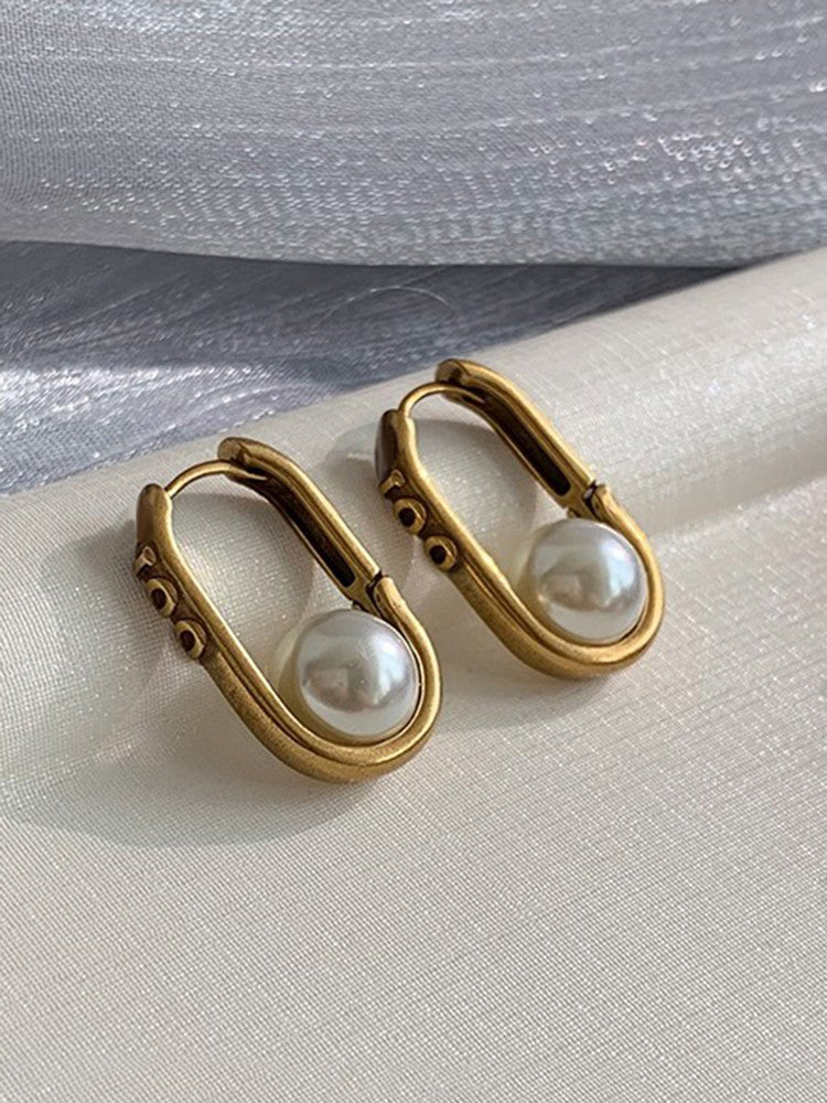 CD pearl earrings for women luxury luxury earrings retro earrings