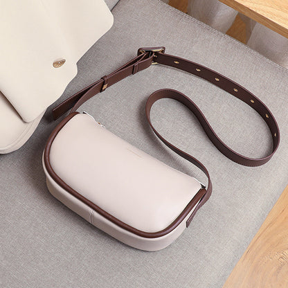 Women's bag Genuine leather crossbody bag Broadband Casual Fashion shoulder bag that goes with anything. Pochette