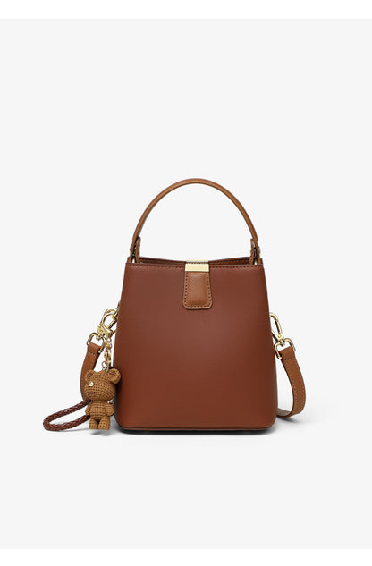 Bucket bag ladies bag crossbody bag bag bag genuine leather simple armpit bag shoulder bag. pochette