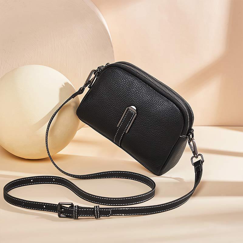 Women's bag Fashion Genuine leather crossbody bag that goes with anything Multifunctional elegant commuting shoulder bag.Pochette