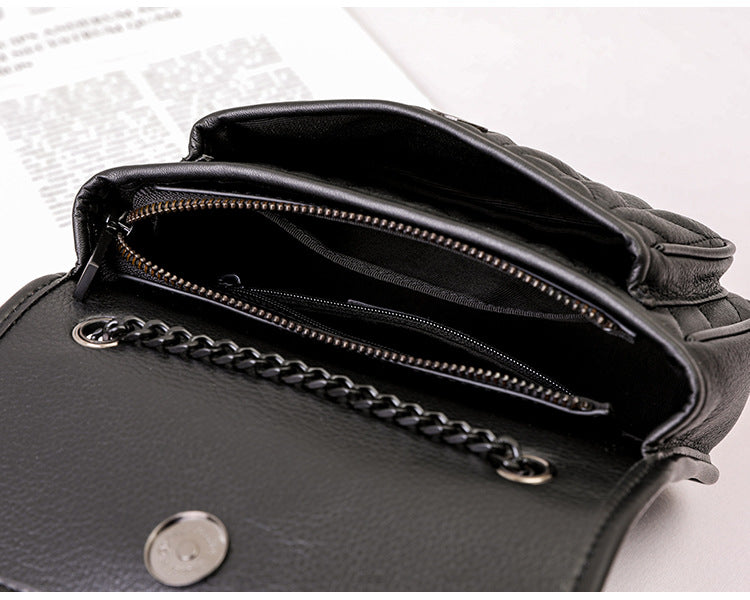 Genuine leather women's bag Chain bag that goes with anything Square bag Simple stylish shoulder bag. Pochette