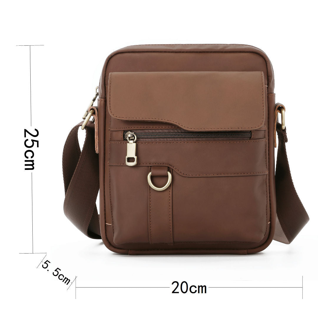 Men's shoulder bag Genuine cowhide leather retro large capacity crossbody bag for men 