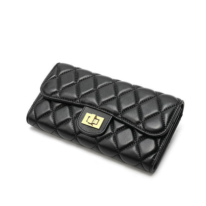 Women's wallet Checked coin purse Fashion sheepskin wallet Bifold wallet Clutch bag Goes with anything