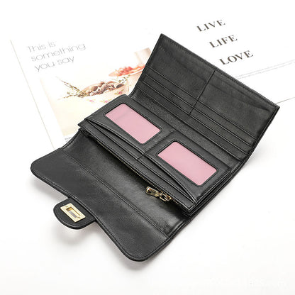 Women's wallet Checked coin purse Fashion sheepskin wallet Bifold wallet Clutch bag Goes with anything