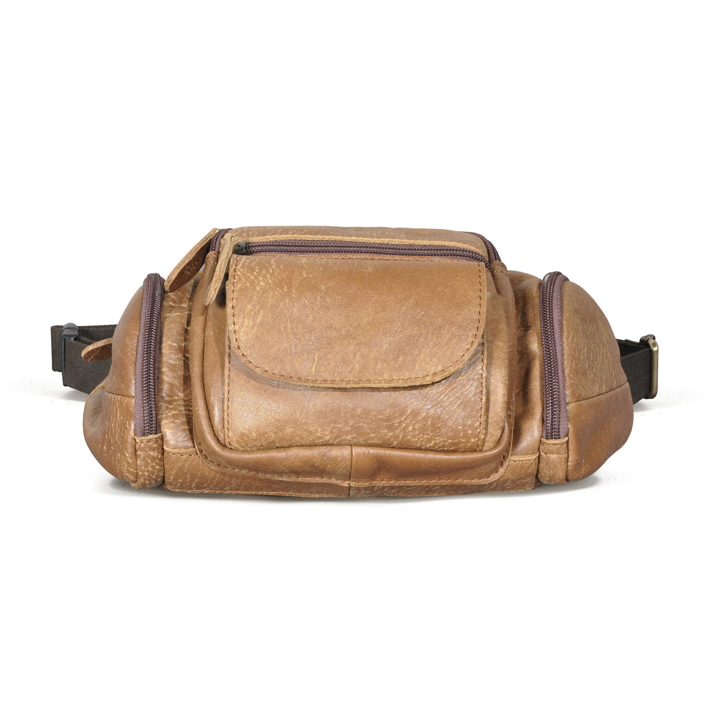 Men's waist pouch cowhide genuine leather fashion retro outdoor bust bag for men 