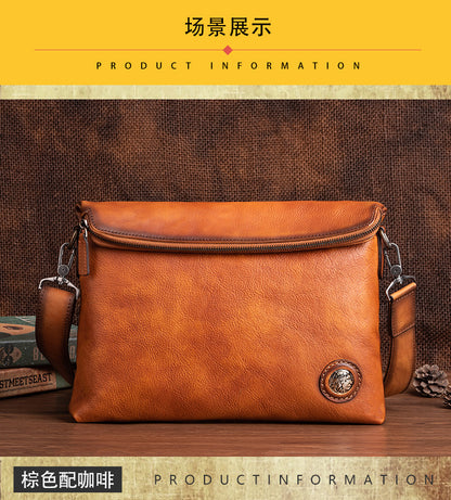 Men's shoulder bag Genuine cowhide leather business crossbody bag for men 