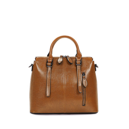 Ladies handbag fashion trend cowhide commuter office lady shoulder bag elegant handbag.bag