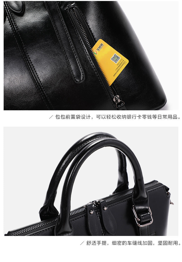 Ladies handbag fashion trend cowhide commuter office lady shoulder bag elegant handbag.bag