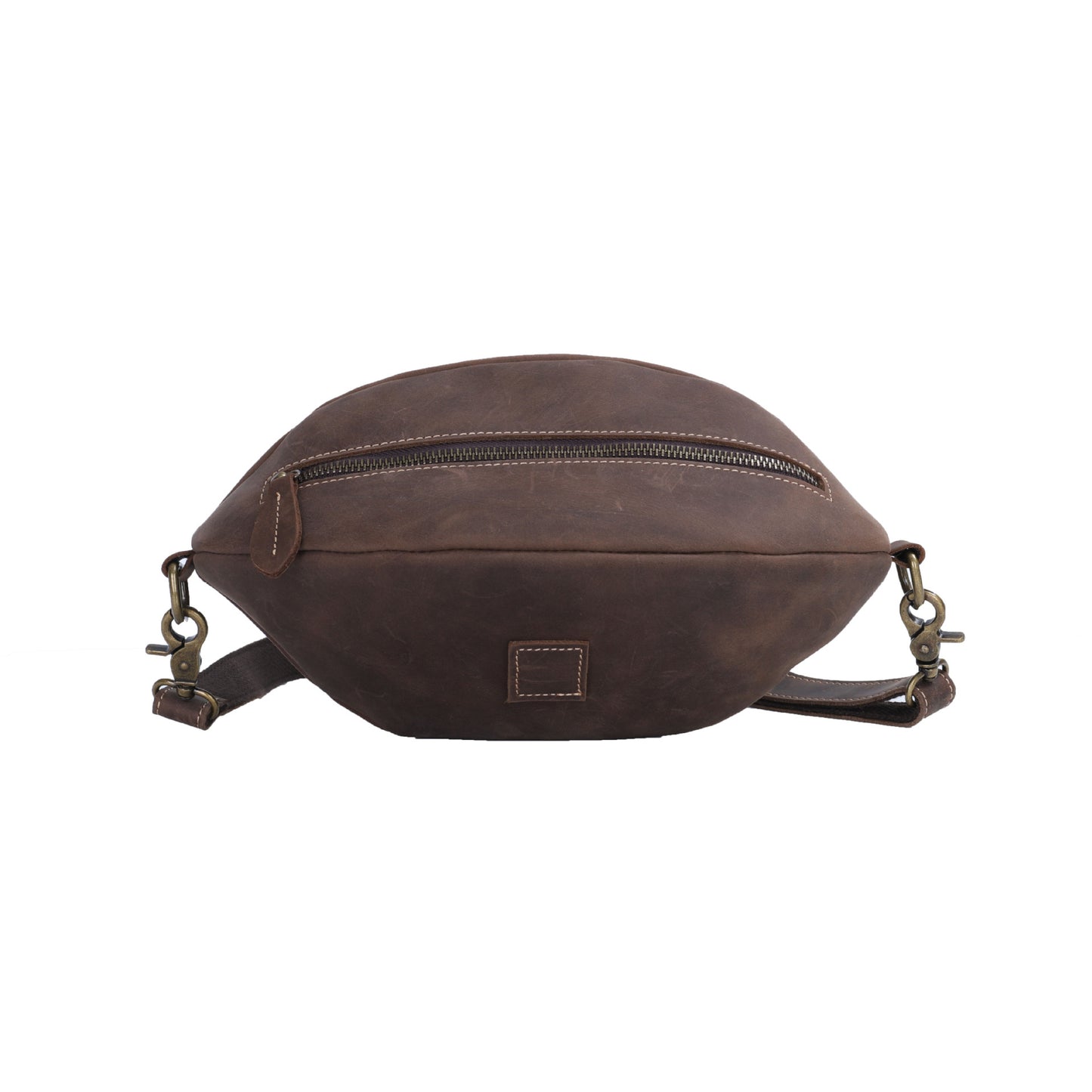 Men's Bust Bag Cowhide Crazy Horse Retro Casual Fashion Shoulder Bag Men's Crossbody Bag Waist Pouch 