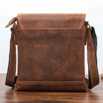 Men's Briefcase Cowhide Genuine Leather Retro Business Men Computer Bag 