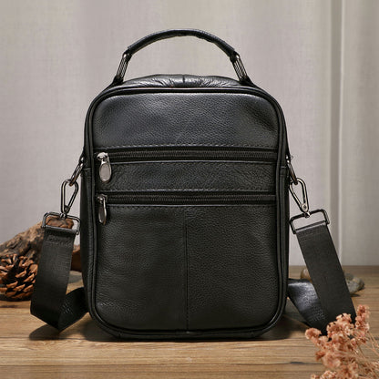 Men's Shoulder Bag Cowhide Large Capacity Casual Business Bag Fashion Handbag Men's Crossbody Bag 