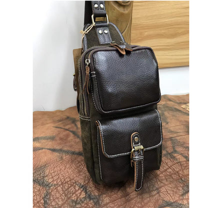 Men's Bust Bag Korean Fashion Casual Waist Pouch Men's Crossbody Shoulder Bag 