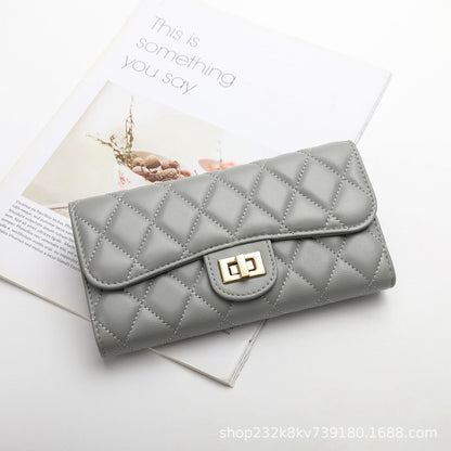 Women's wallet Checked coin purse Fashion sheepskin wallet Bifold wallet Clutch bag Goes with anything