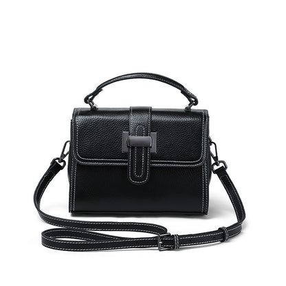 Genuine leather women's handbag luxury texture crossbody bag cowhide square bag simple commuting shoulder bag that goes with anything. Pochette