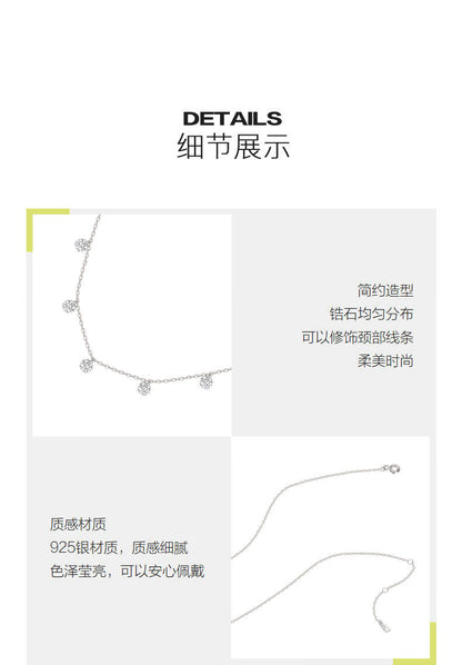 AJIDOUins風ファッション輝くジルコンネックレス女性