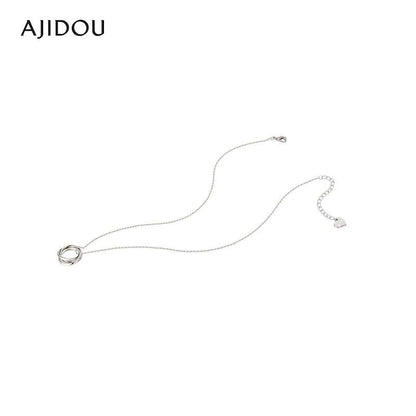 AJIDOUカジュアルファッションシンプルネックレス贅沢ins風ラウンドネックチェーンギフト