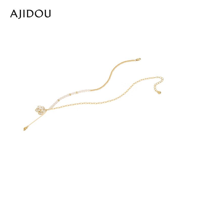 AJIDOU椿の花シリーズ優雅な真珠の花のネックレス贈り物