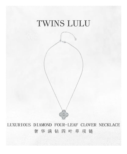 TWINS LULU精緻幸運四つ葉のクローバーネックレスロマンチックプレゼント