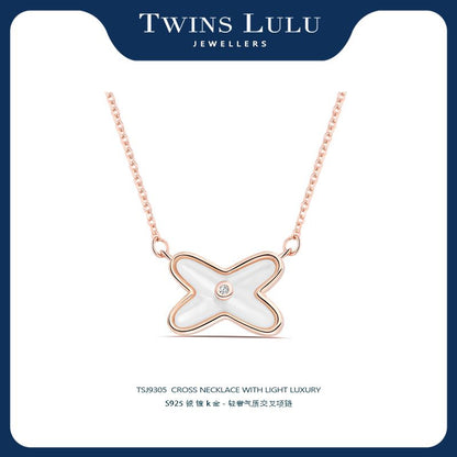 TWINS LULUフランス式軽量贅沢個性精緻鎖骨チェーンネックレス