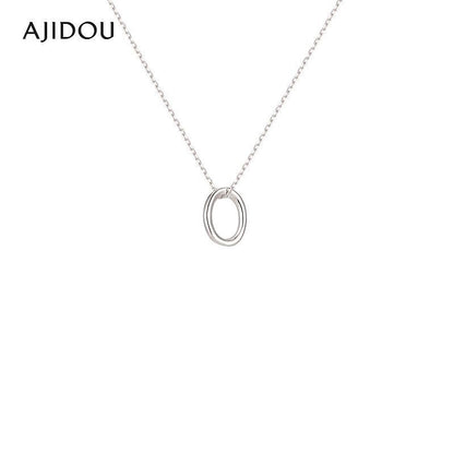 AJIDOU925シルバーシンプルinsカジュアルネックレスネックレスアクセサリーガールフレンドにプレゼント