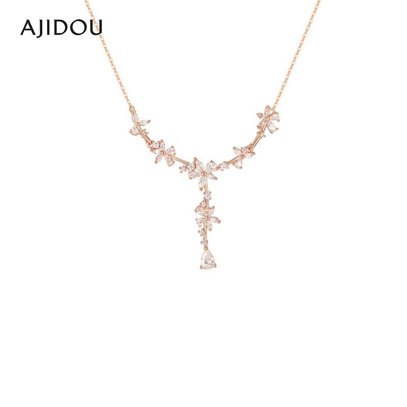 AJIDOU優雅フレンチ洗練された高級感花ネックレスプレゼント