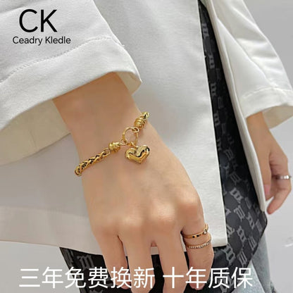 Ceadry kledle 欧米ファッションins風ハート型ブレスレット個性的な学生ブレスレット女