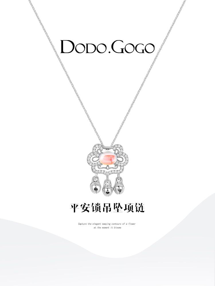 DODOGOGO平安ロックネックレス女性ロック財ロック軽量高級感2024新型ネックチェーン