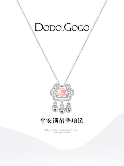 DODOGOGO平安ロックネックレス女性ロック財ロック軽量高級感2024新型ネックチェーン